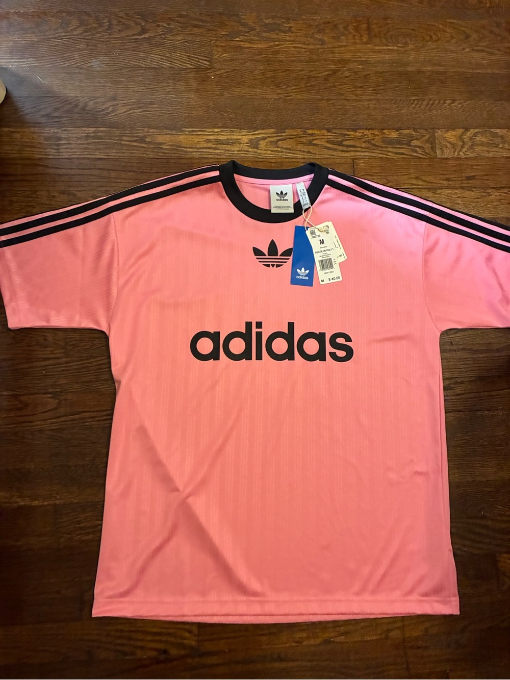 Woman's  NWT Medium Adidas Originals Adicolor Jersey Pink